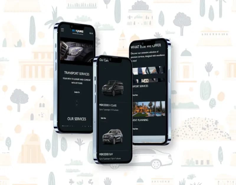 RTTOURS - צילום מסך מפרויקט WordPress הישן לאחר התאמה לעיצוב החדש